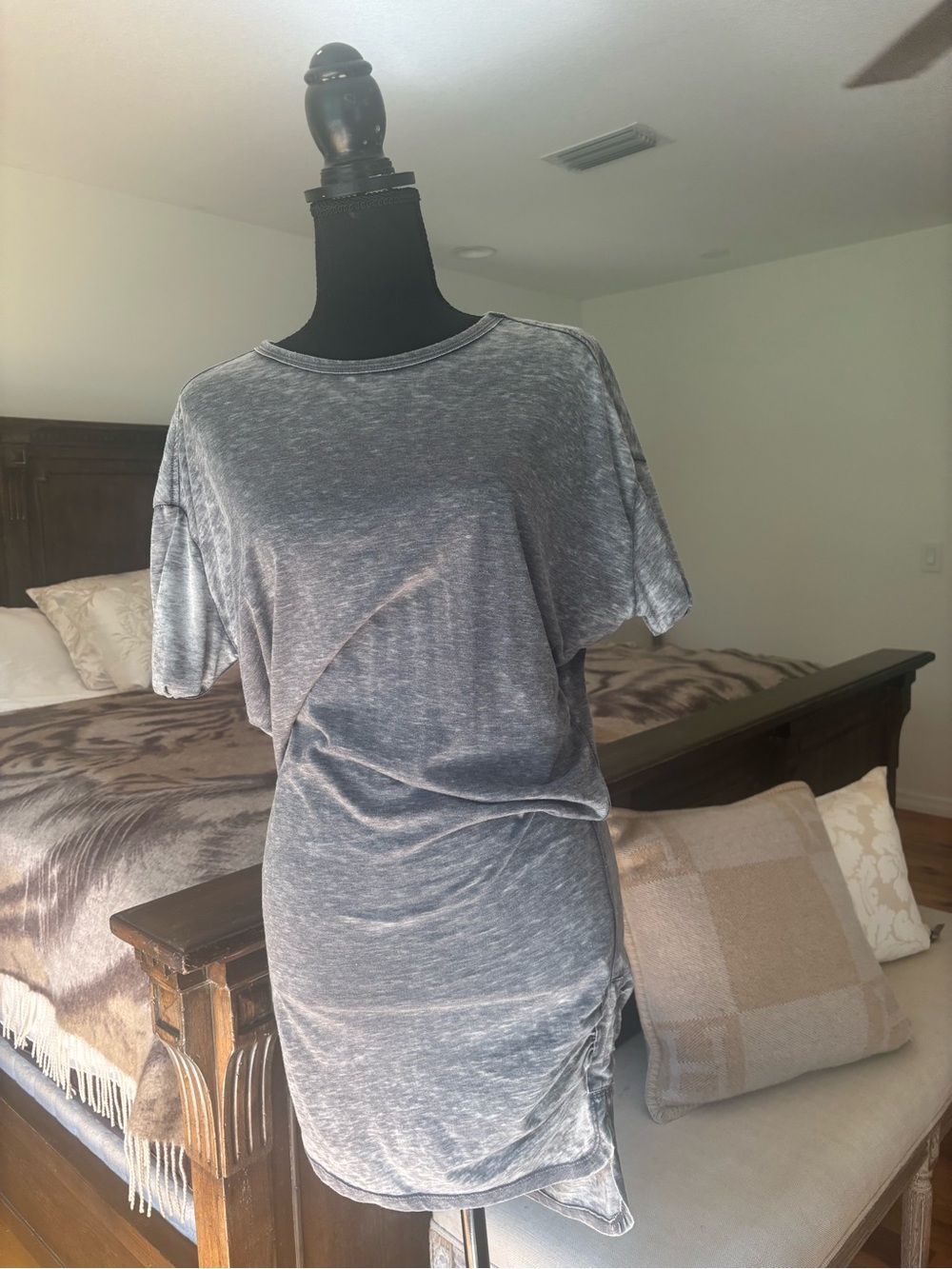 IRO Heather Gray Mini T-Shirt Dress